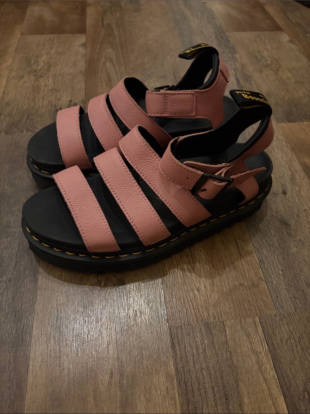 Dr. Martens Pink Multi-Strap Sandals